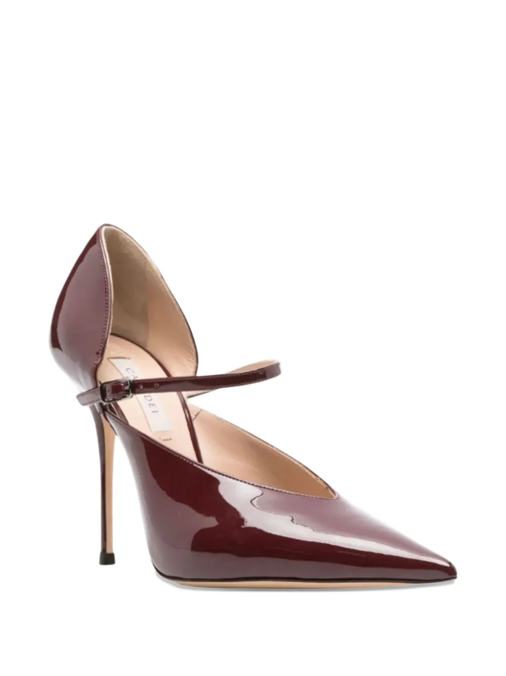 Casadei 100mm Scarlet Jolly Pumps In Burgundy