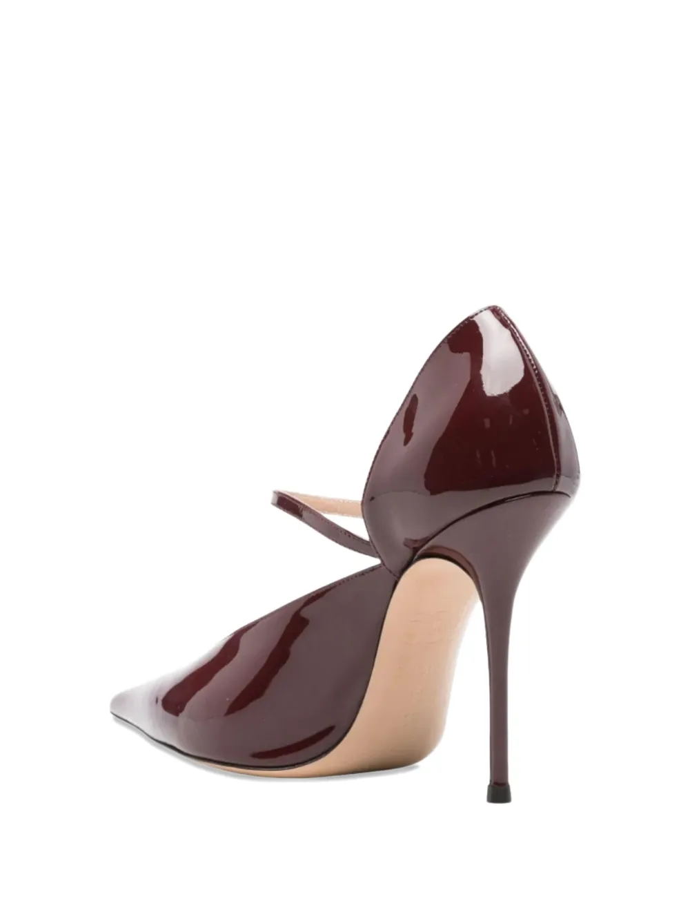 Casadei 100mm Scarlet Jolly Pumps In Burgundy