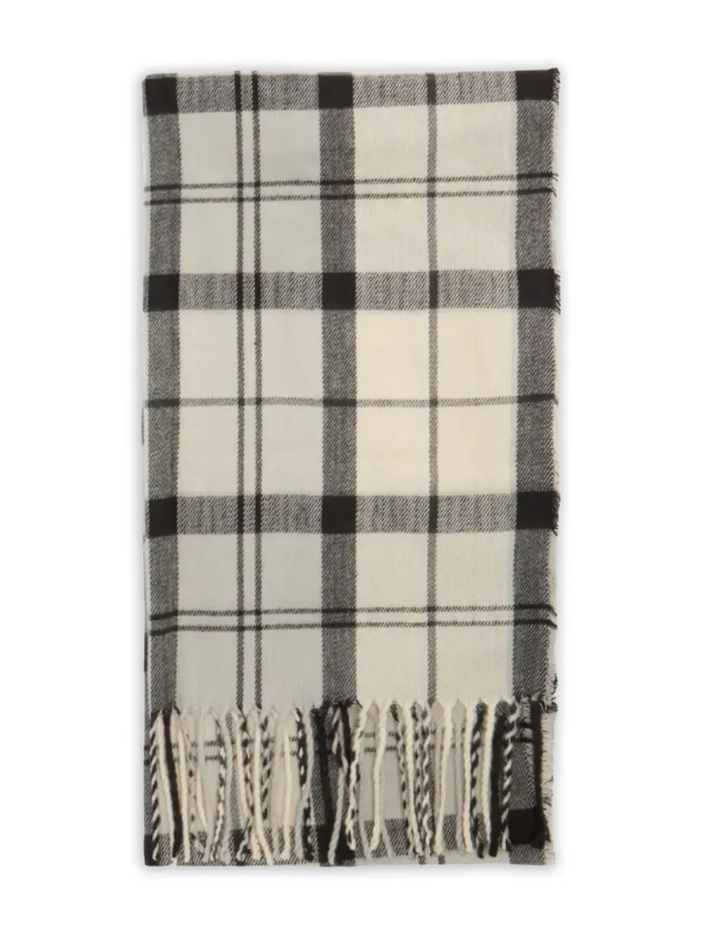 Barbour checked fringe-detail scarf set | Image 2
