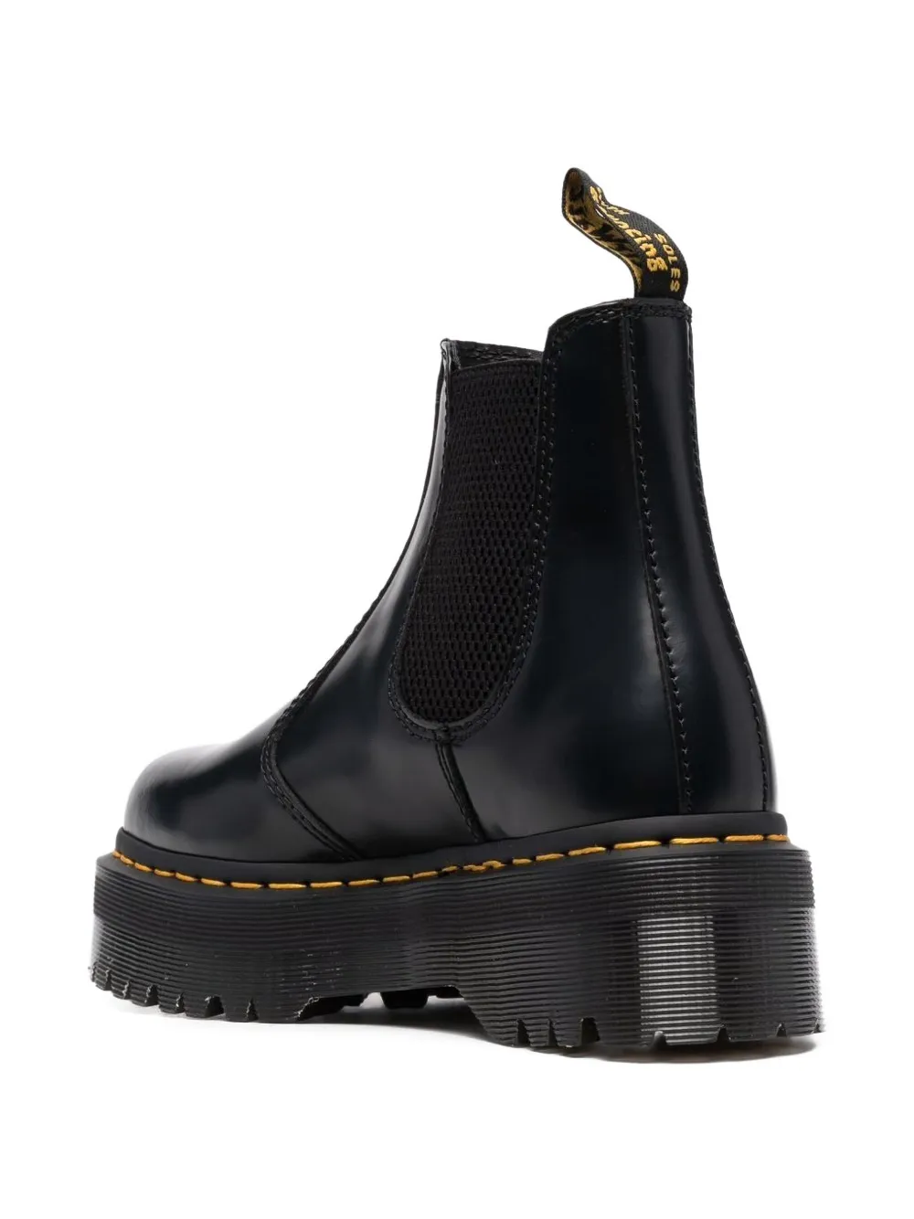 Dr. Martens 50mm 2976 Quad Leather Platform Chelsea Boots In Black