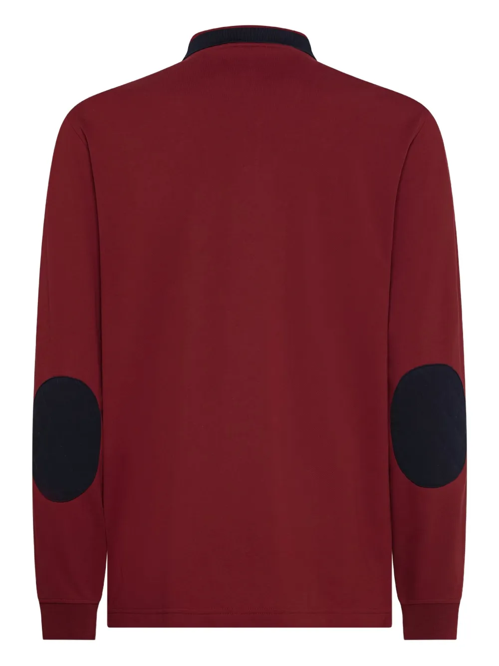 Sun68 elbow patch long-sleeve polo shirt - Rood