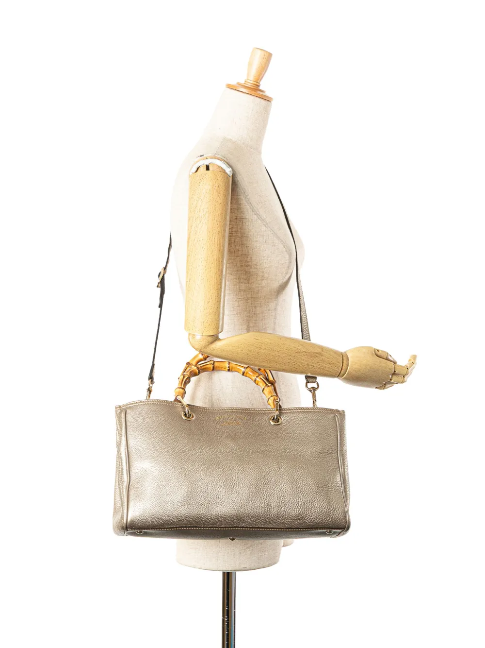 Gucci Pre-Owned 2016-2025 Medium Calfskin Bamboo Shopper satchel | Pre-Owned | Image 2