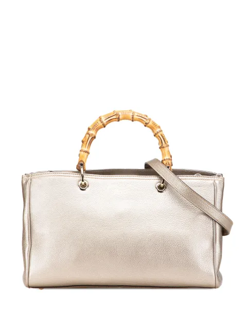 Gucci Pre-Owned 2016-2025 Medium Calfskin Bamboo Shopper satchel