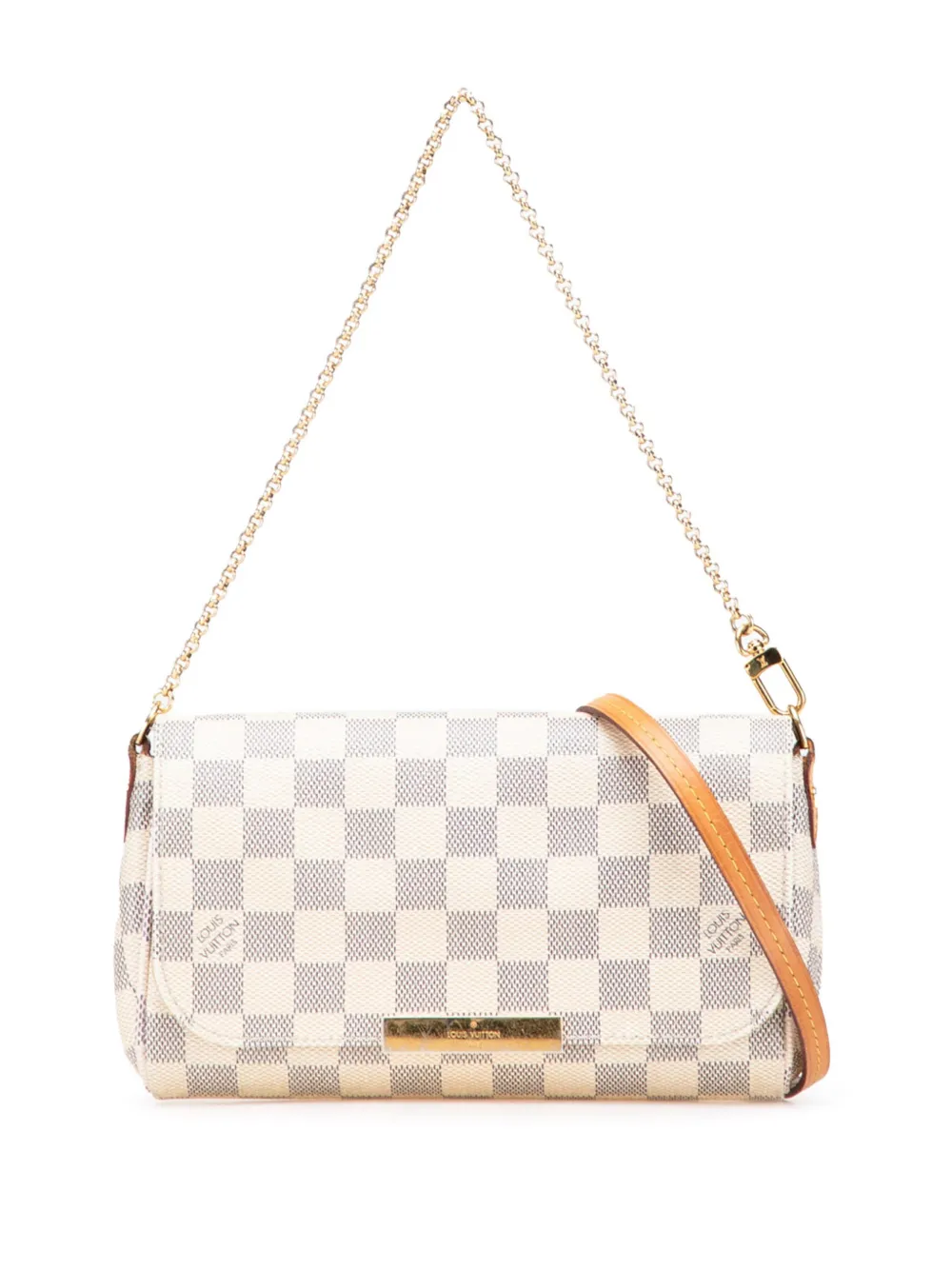 Louis Vuitton Pre-Owned 2014 ダミエ アズール フェイボリット PM サッチェルバッグ - ホワイト Louis Vuitton Pre-Owned 2014 ダミエ アズール フェイボリット PM サッチェルバッグ - ホワイト