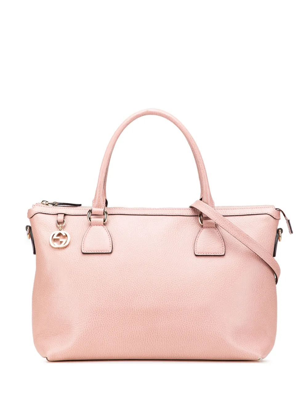 Gucci Pre-Owned 2000-2015 Dollar Calfskin GG Charm satchel - ピンク Gucci Pre-Owned 2000-2015 Dollar Calfskin GG Charm satchel - ピンク