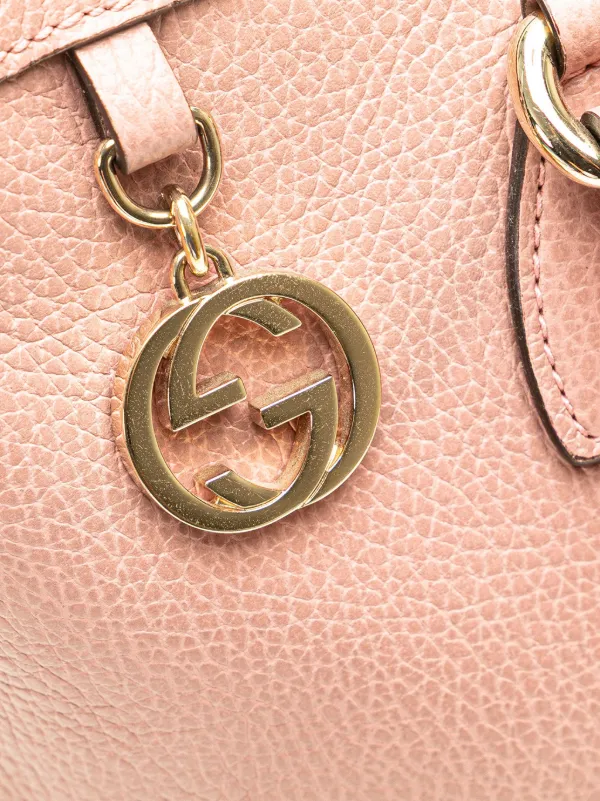 Gucci Pre-Owned 2000-2015 Dollar Calfskin GG Charm Satchel | Pink