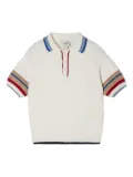 Fendi Kids textured-knit polo shirt - White