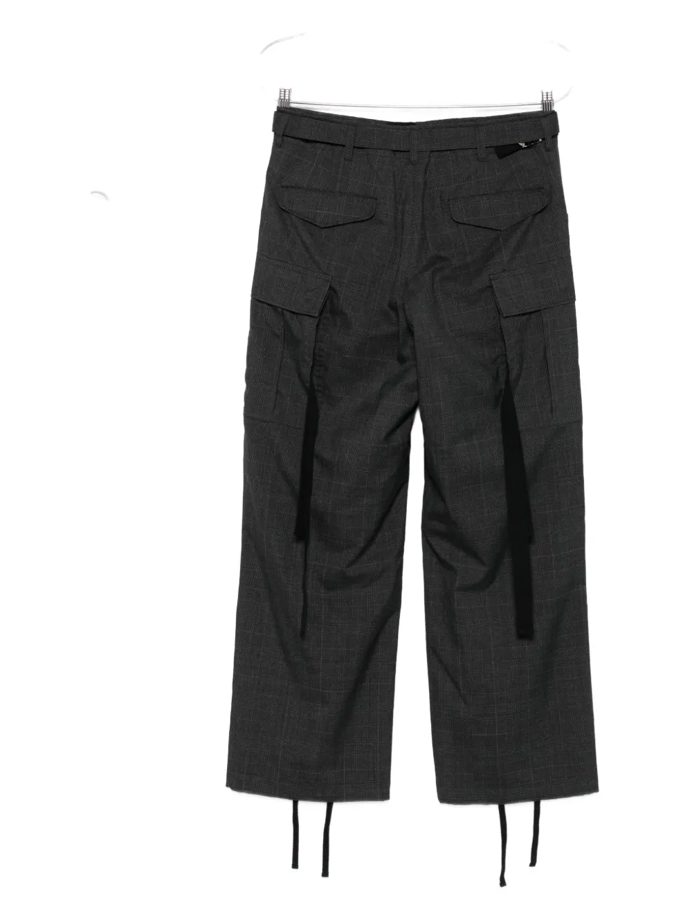 sacai belted cargo trousers Grijs