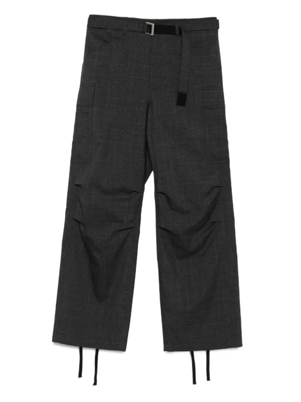 sacai ベルデットカーゴパンツ Sacai ベルテッド カーゴパンツ | ブラウン | FARFETCH JP
