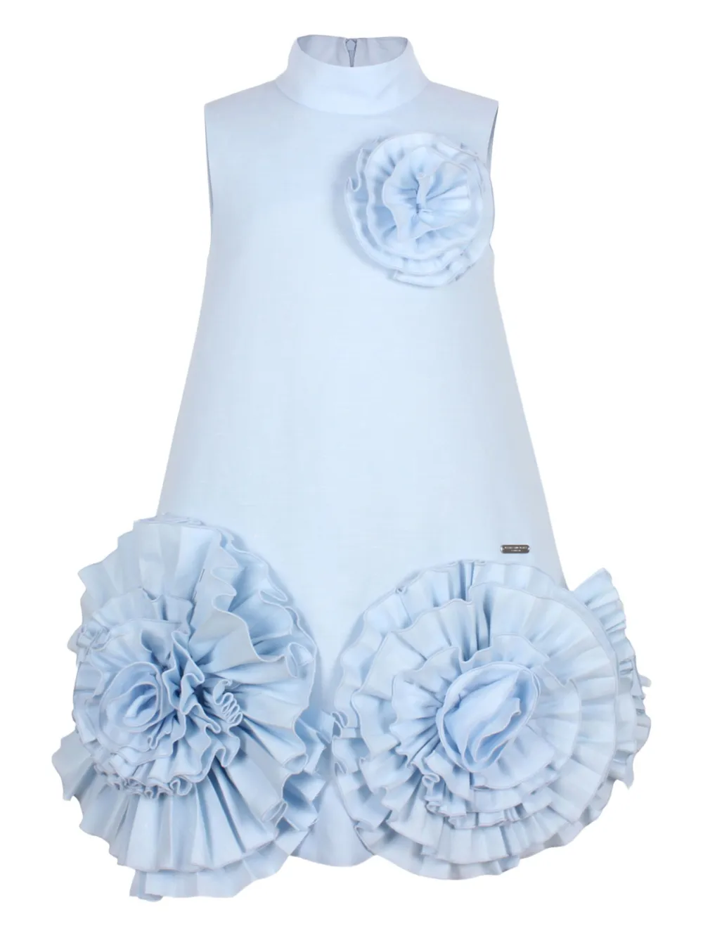 Jessie And James Kids' Ruffle-detail Shift Dress In Blue