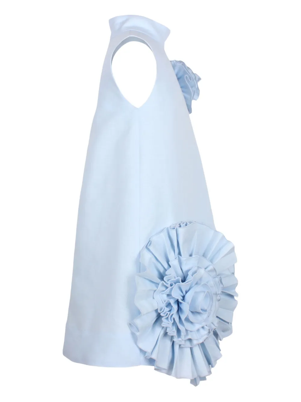 Jessie And James Ruffle-detail Shift Dress In Blue