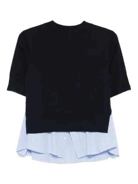 sacai short-sleeve layered T-shirt