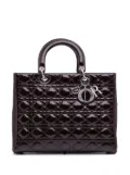 Christian Dior Pre-Owned 2010 Large Patent Cannage Lady Dior satchel - Purple