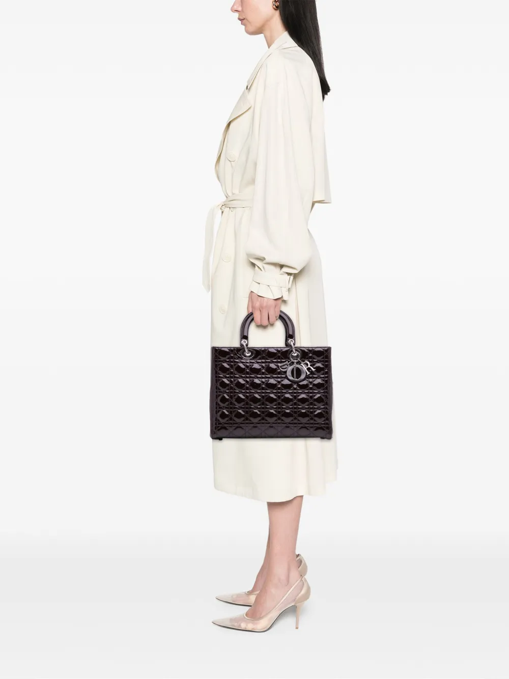 Christian Dior Pre-Owned 2010 Large Patent Cannage Lady Dior satchel | Pre-Owned | Image 2