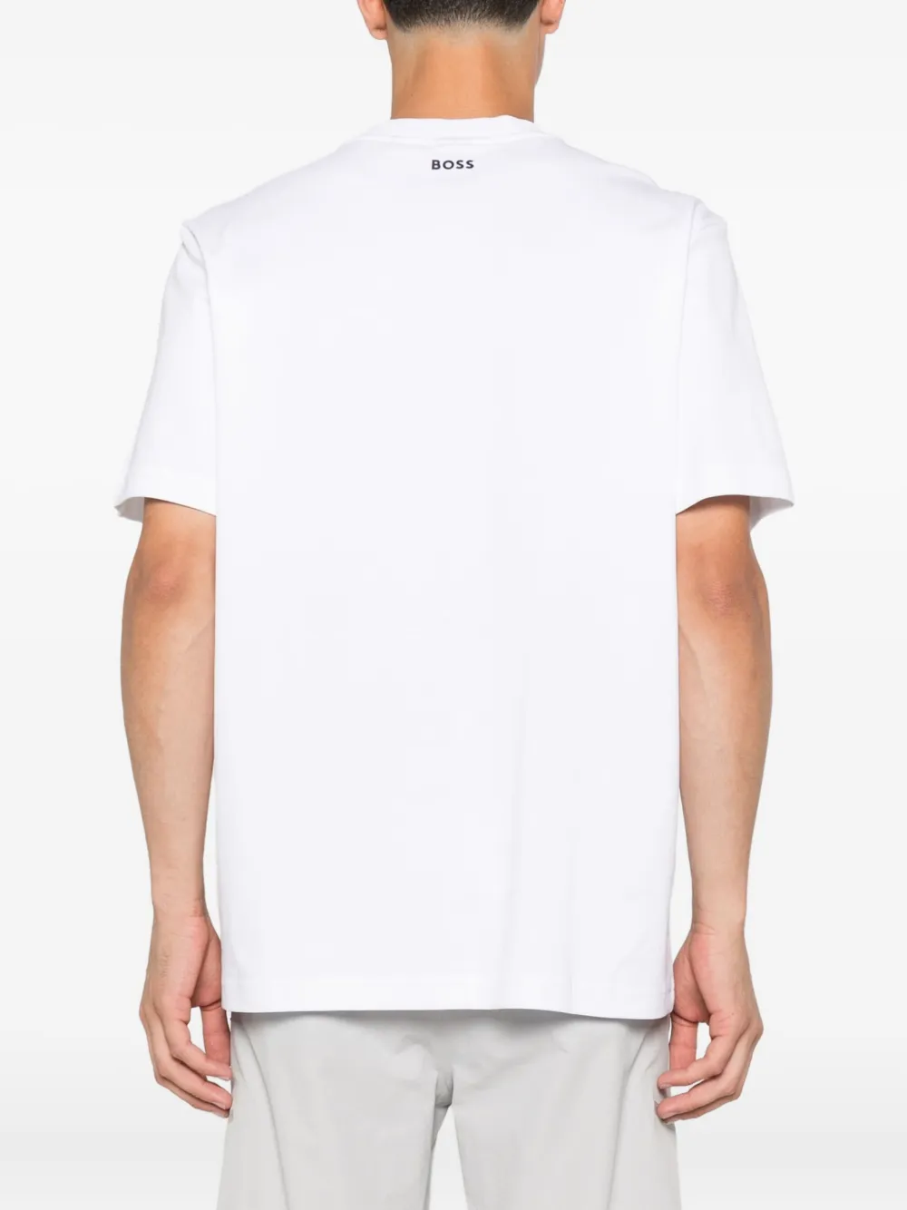BOSS T-shirt met tennisbal logo Wit