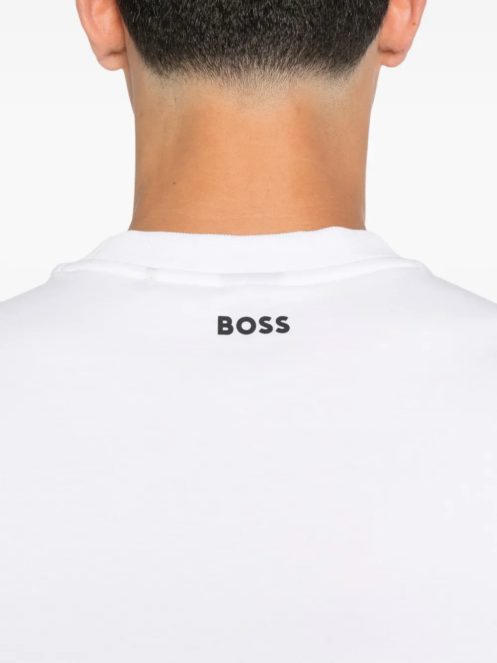 BOSS T-shirt met tennisbal logo Wit