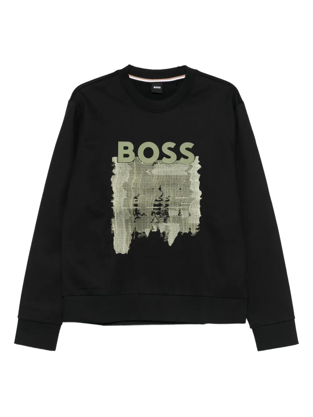 BOSS logo-print cotton sweatshirt | Black | Image 1
