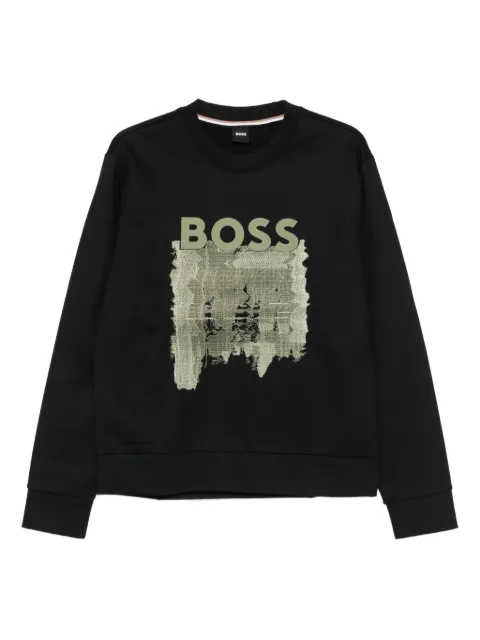 BOSS sudadera con logo estampado