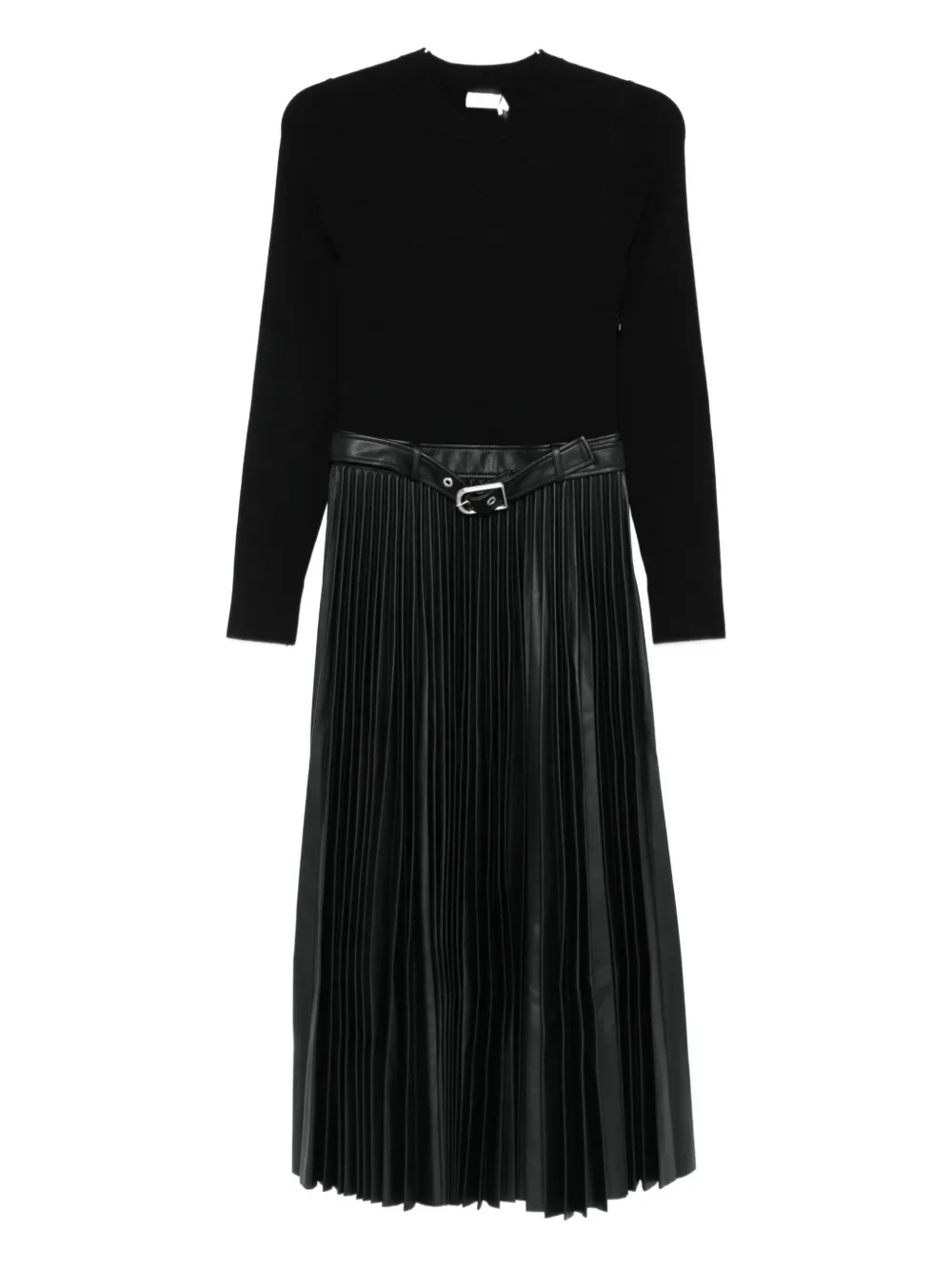 Simkhai Pleated Midi Dress In Black