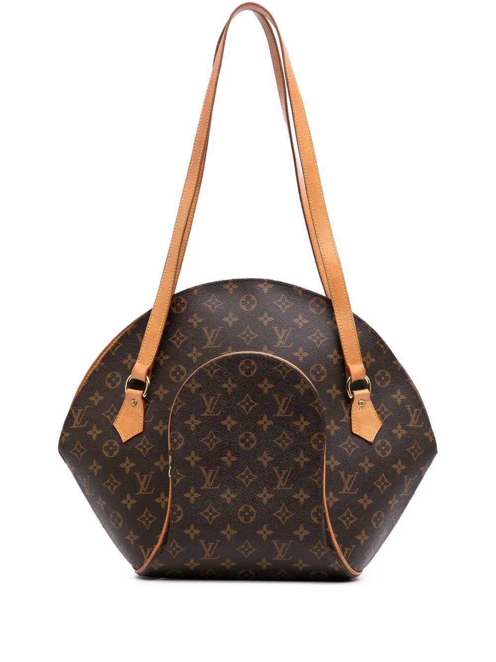 Pre-owned Louis Vuitton 1998 Monogram Ellipse Gm Shopping Bag Shoulder Bag In Brown