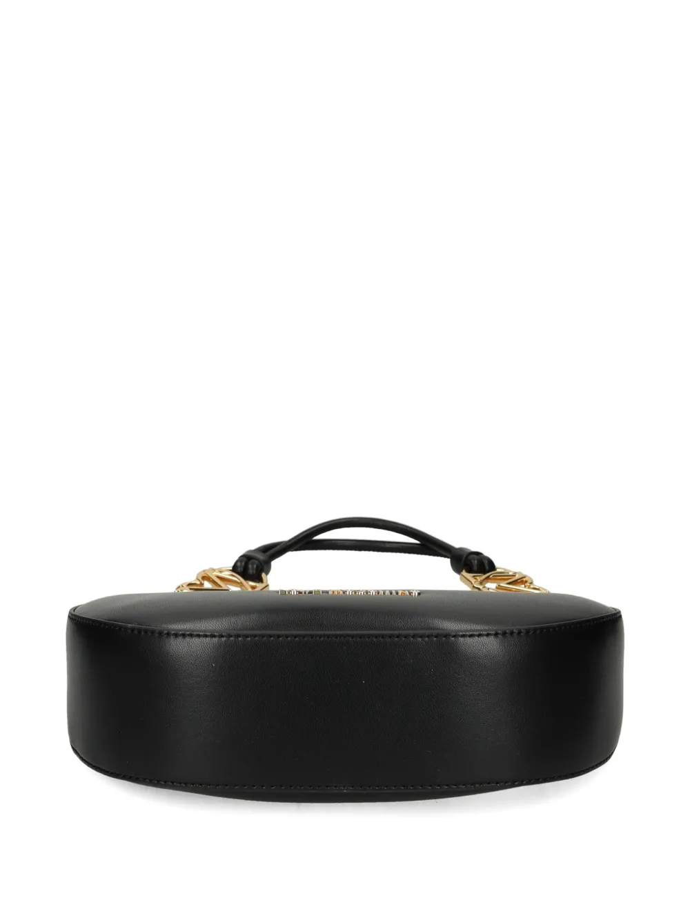 Love Moschino chain-embellished crescent shoulder bag Zwart