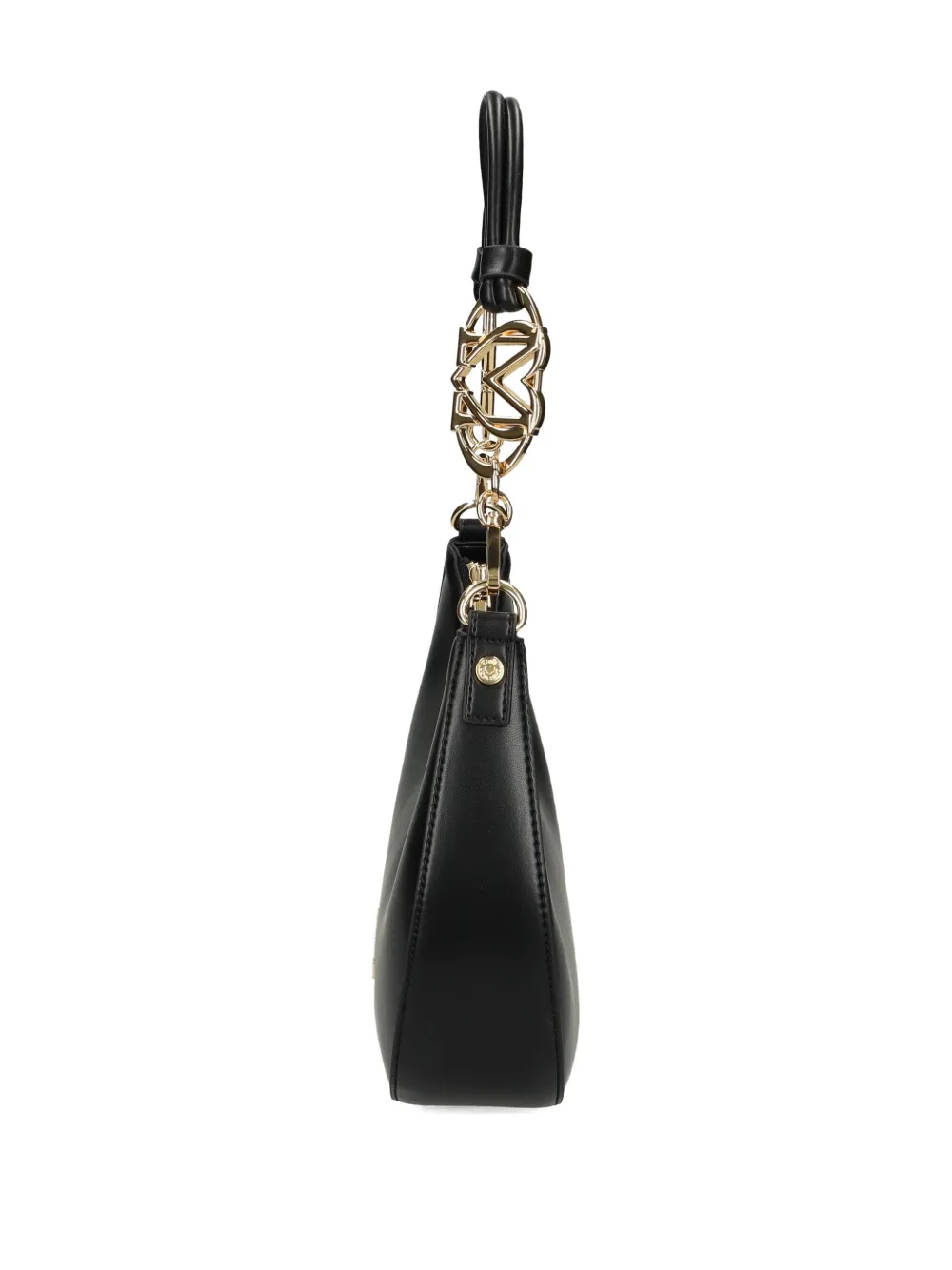 Love Moschino chain-embellished crescent shoulder bag Zwart