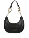 Love Moschino chain-embellished crescent shoulder bag - Black