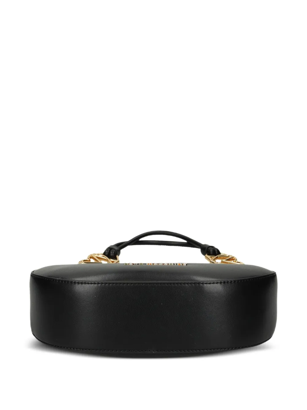 Love Moschino Crescent schoudertas verfraaid met ketting - Zwart