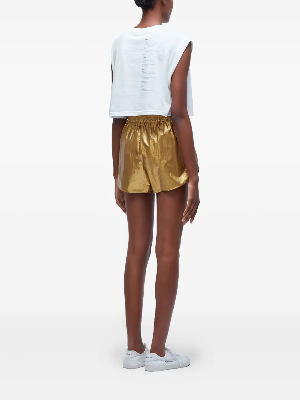 Osklen Metallic shorts Goud