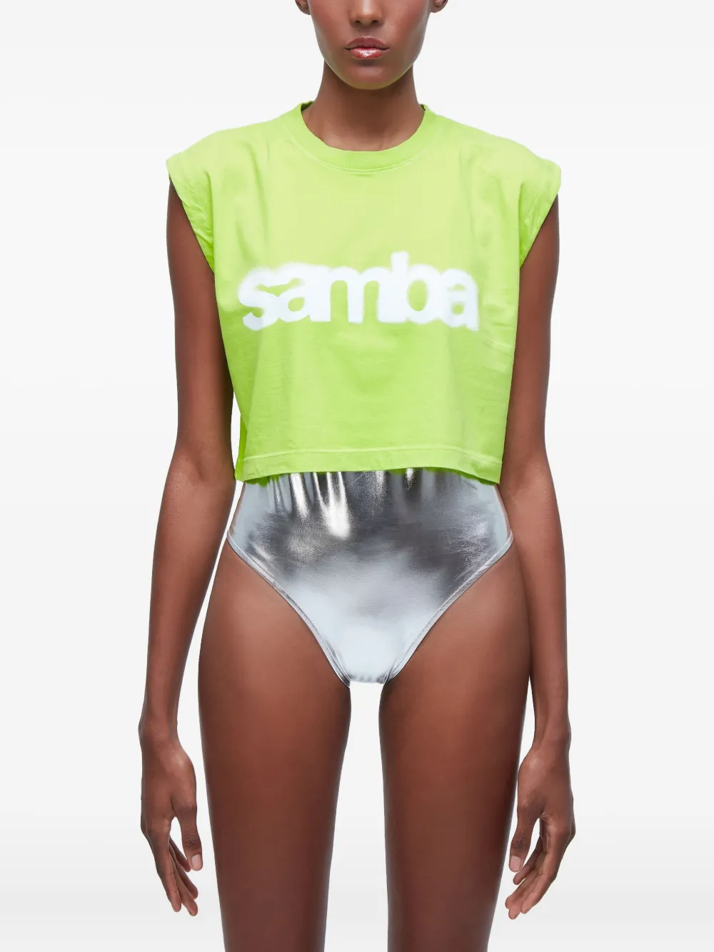 Osklen Mouwloze cropped top Groen