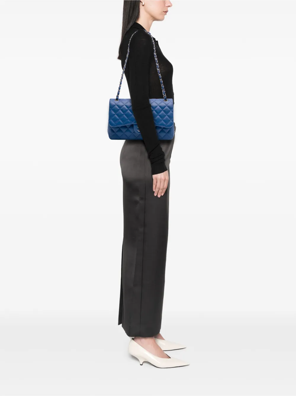 CHANEL Pre-Owned 2016-2017 Jumbo Classic Lambskin Double Flap shoulder bag | Pre-Owned | Image 2