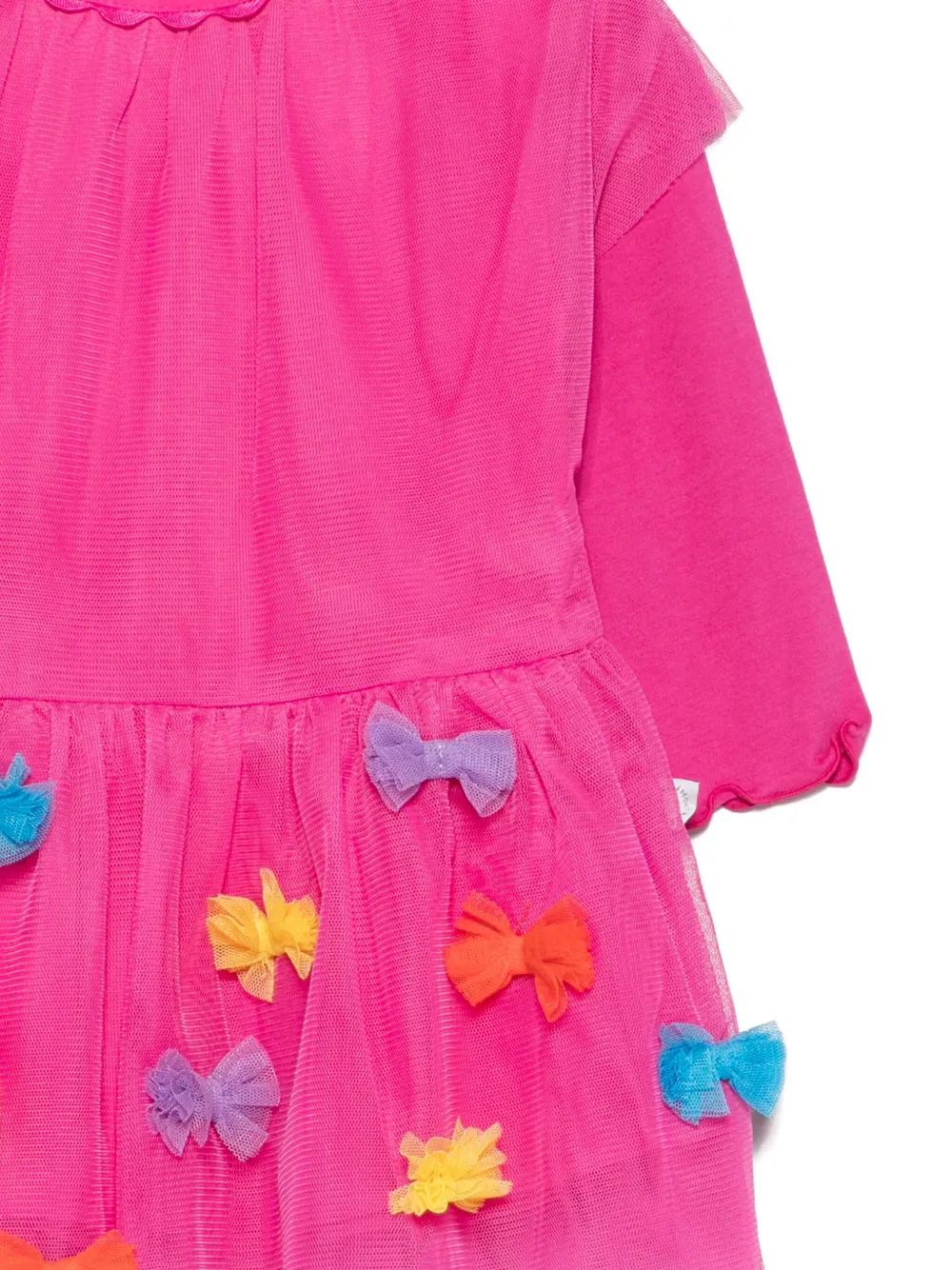 Stella McCartney Kids bow-embellished tulle dress Roze