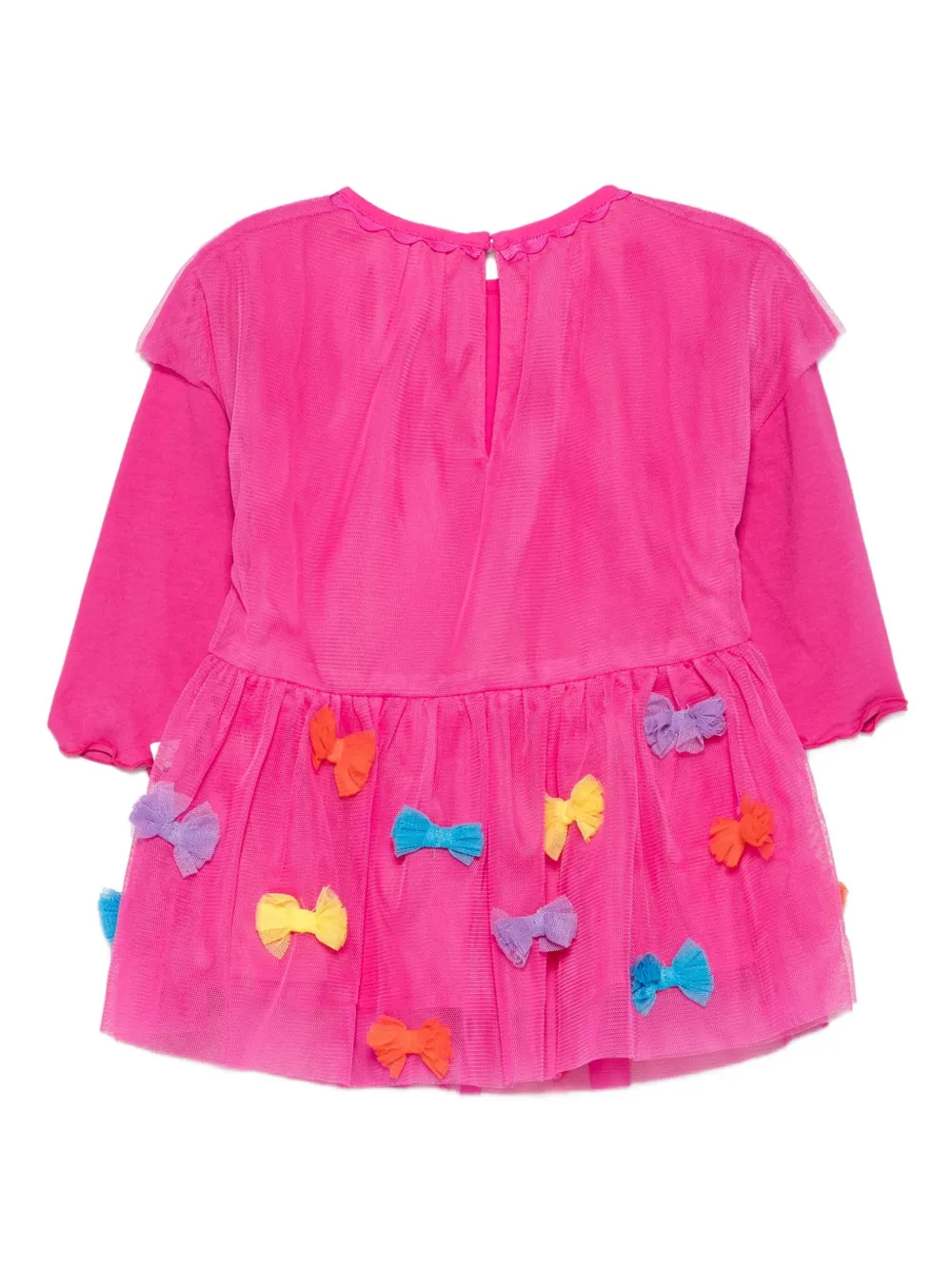 Stella McCartney Kids bow-embellished tulle dress Roze