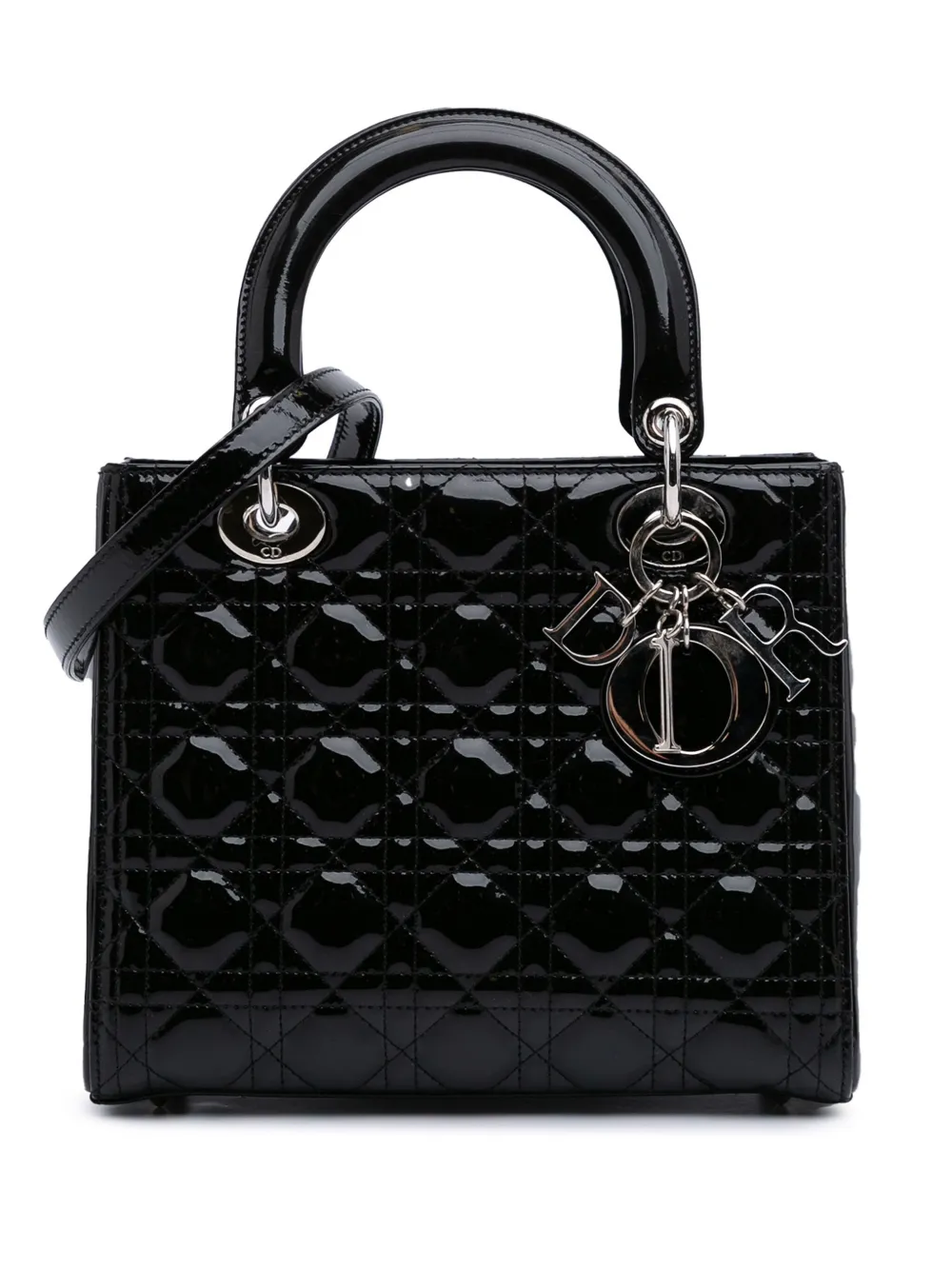 Christian Dior Pre-Owned 2013 Medium Patent Cannage Lady Dior satchel Christian Dior Pre-Owned 2013 Medium Patent Cannage Lady Dior satchel