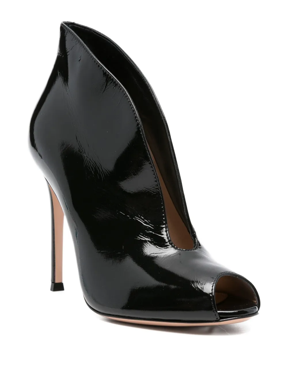 Gianvito Rossi 100mm peep-toe heeled pumps Black