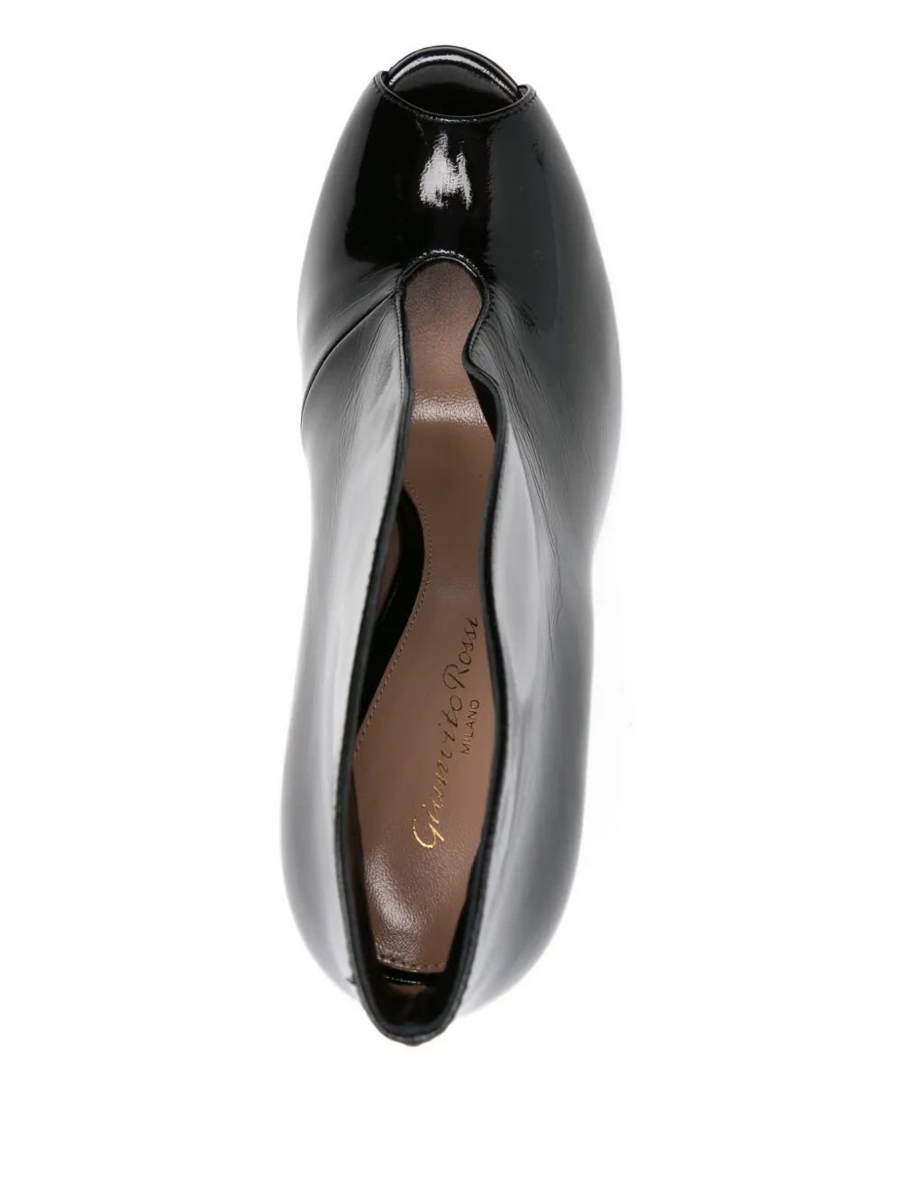 Gianvito Rossi 100mm peep-toe heeled pumps Black