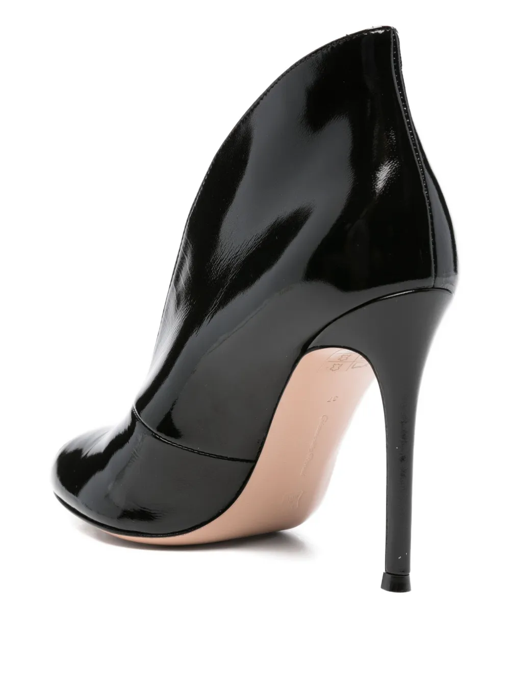 Gianvito Rossi 100mm peep-toe heeled pumps Black