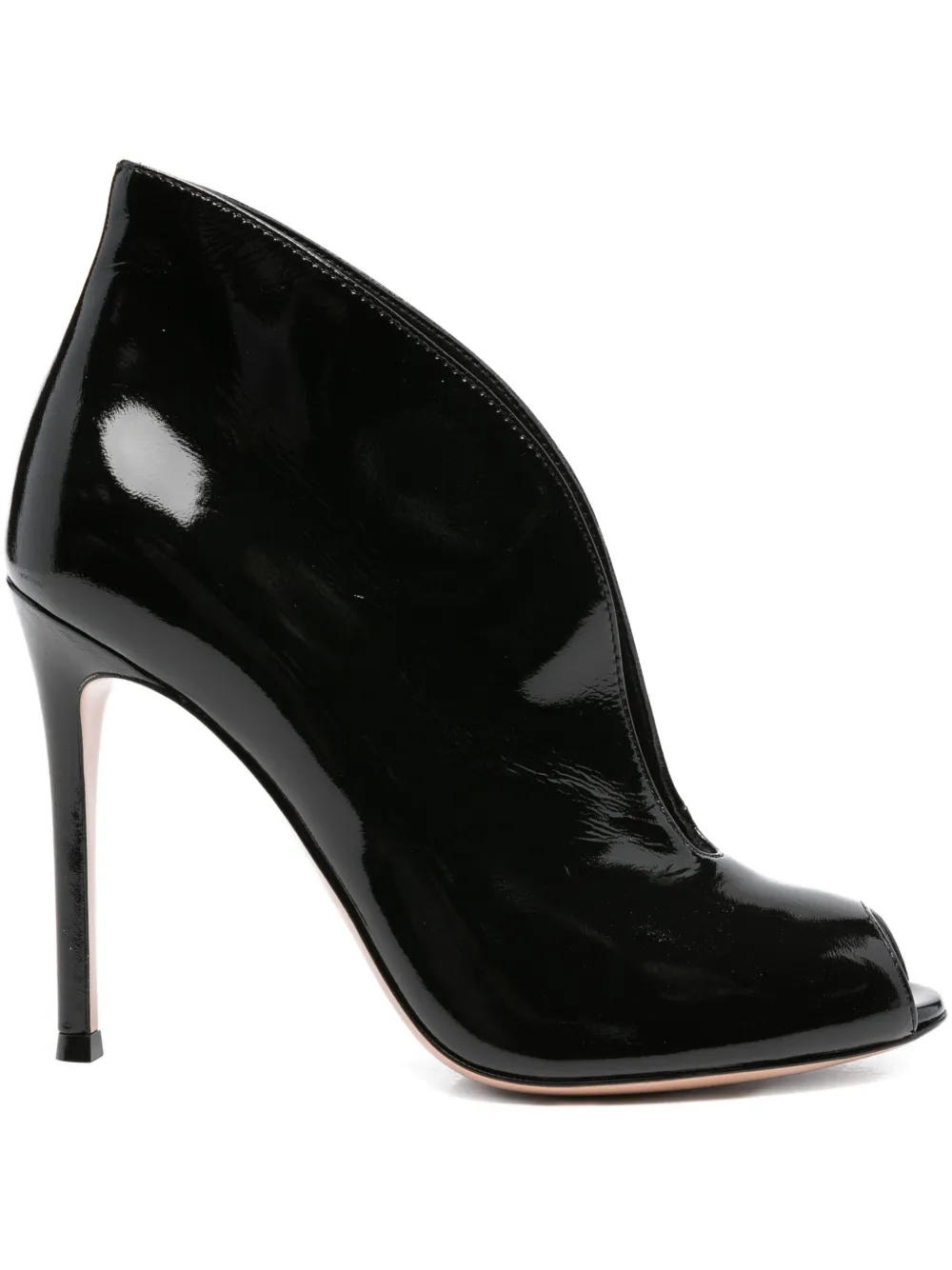 Gianvito Rossi 100mm peep-toe heeled pumps Black