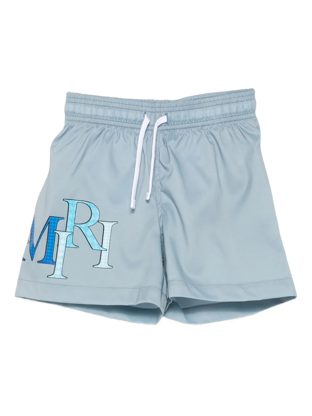 AMIRI KIDS logo-print drawstring swim shorts - ブルー AMIRI KIDS logo-print drawstring swim shorts - ブルー