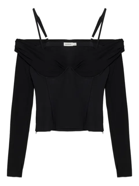 Simkhai draped off-shoulder top