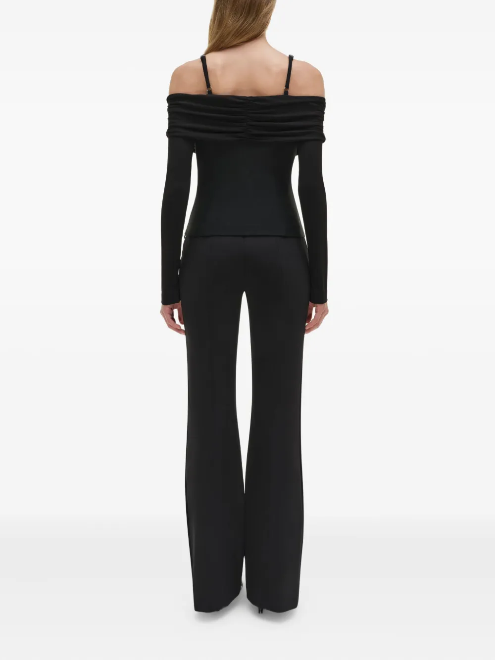 Simkhai Draped Off-shoulder Top In Black