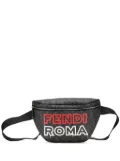 Fendi Pre-Owned 2010-2025 Zucca Coated Canvas Logo belt bag - Black