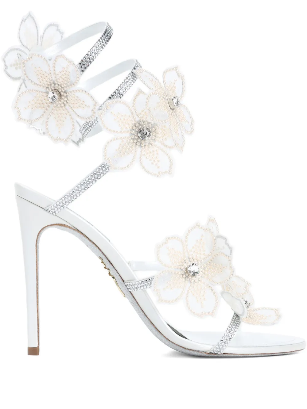 René Caovilla 80mm Floriane sandals Neutrals