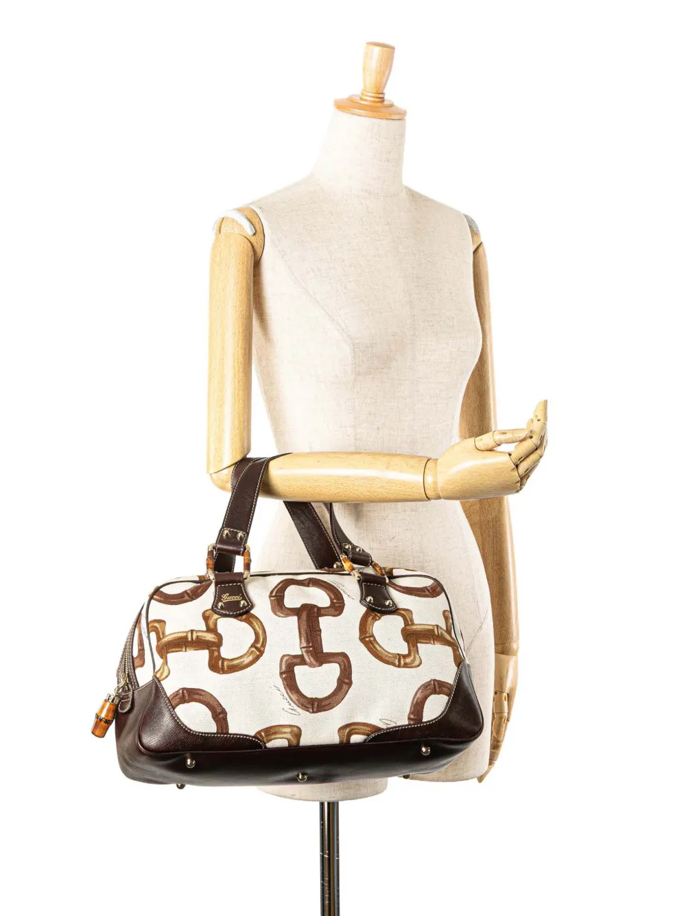 Gucci Pre-Owned 2000-2015 Printed Canvas Bamboo Horsebit handbag | Pre-Owned | Image 2