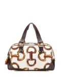 Gucci Pre-Owned 2000-2015 Printed Canvas Bamboo Horsebit handbag - Brown