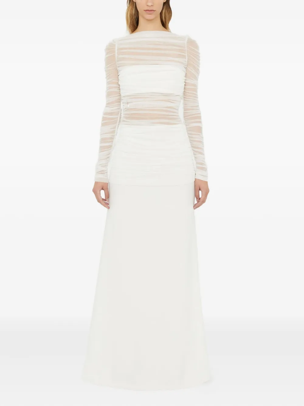  Christopher Esber Mesh-panel Dress - White 