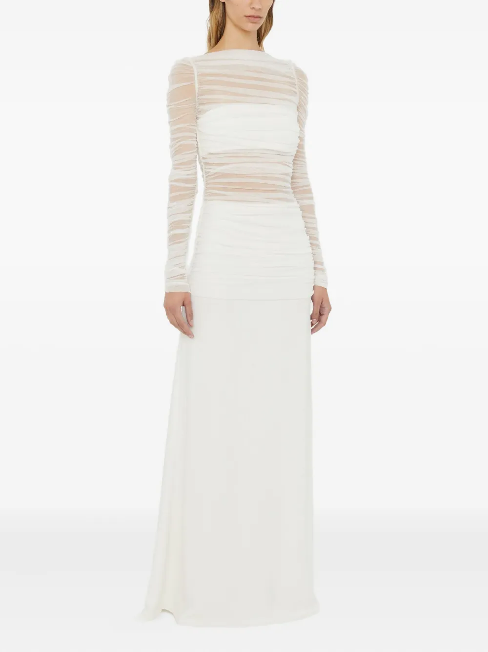  Christopher Esber Mesh-panel Dress - White 