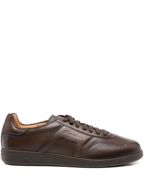 Santoni tenis Oly de piel con agujetas