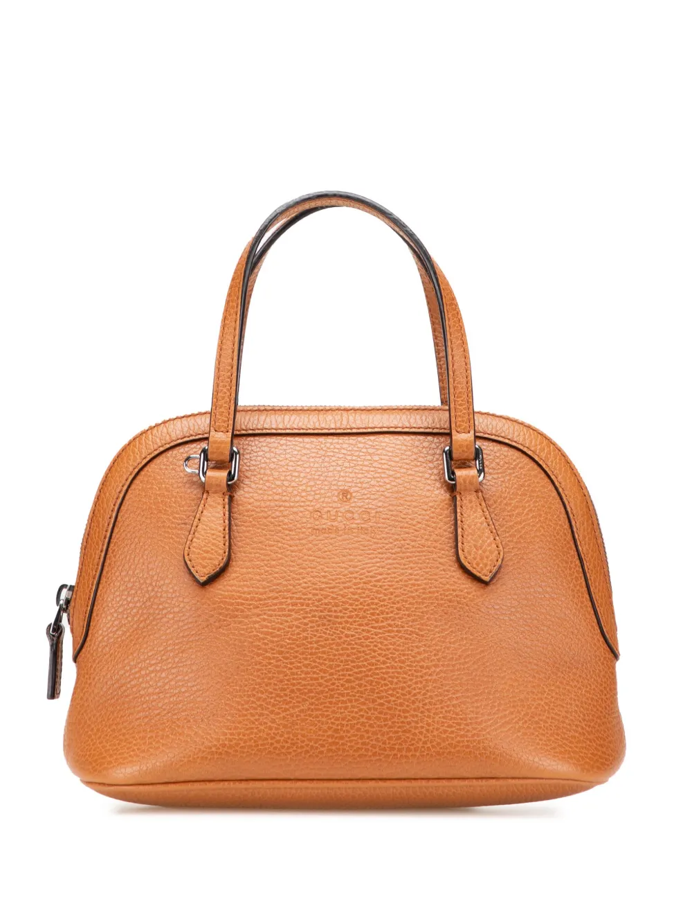 Gucci Pre-Owned 2000-2015 ミニ レザー ドーム サッチェルバッグ - ブラウン Gucci Pre-Owned 2000-2015 ミニ レザー ドーム サッチェルバッグ - ブラウン