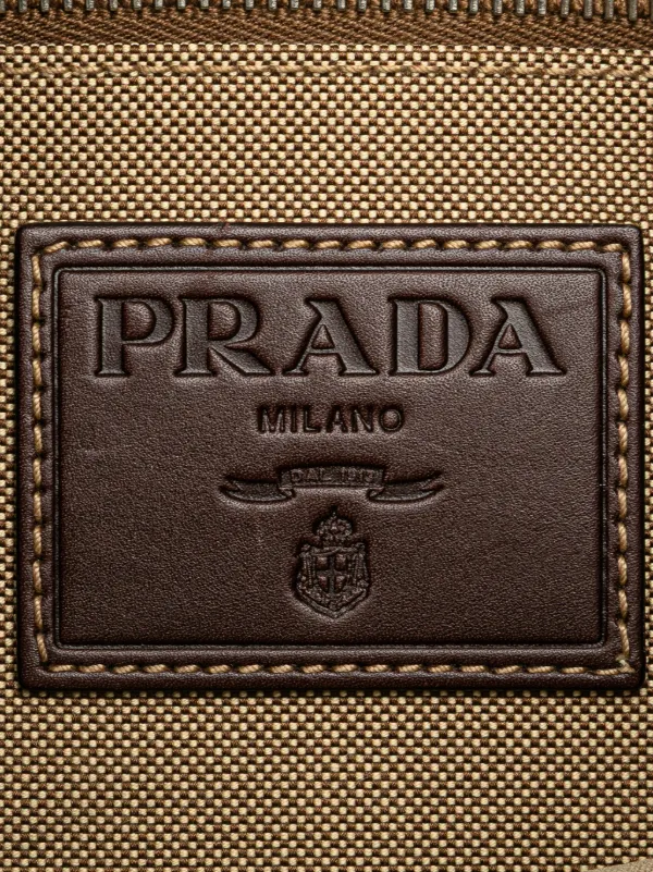 Prada Pre-Owned 2013-2025 Canvas Canapa Logo Crossbody Bag | Brown